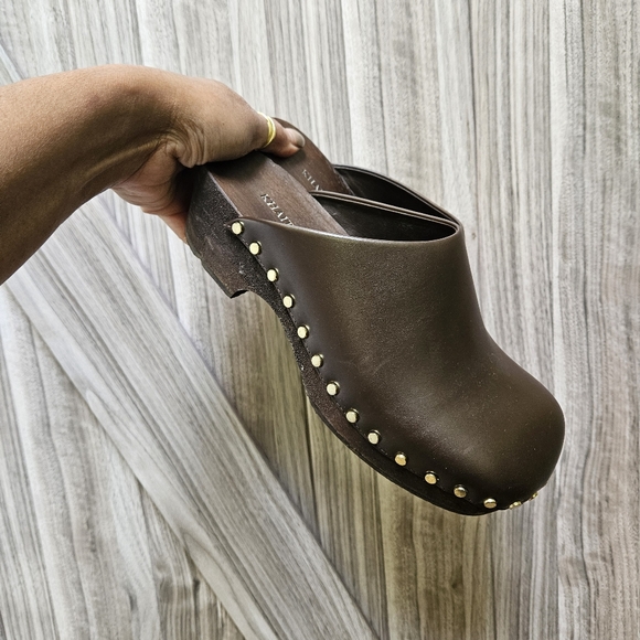 Khaite Lucca Studded Leather Clogs - Picture 2 of 16